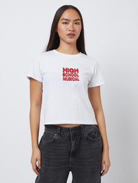 Disney High School Musical Baby Tee In White Tops & T-Shirts Skinnydip London