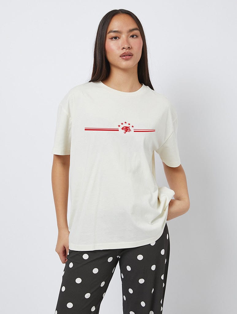 Disney High School Musical Varsity T-Shirt In White Tops & T-Shirts Skinnydip London