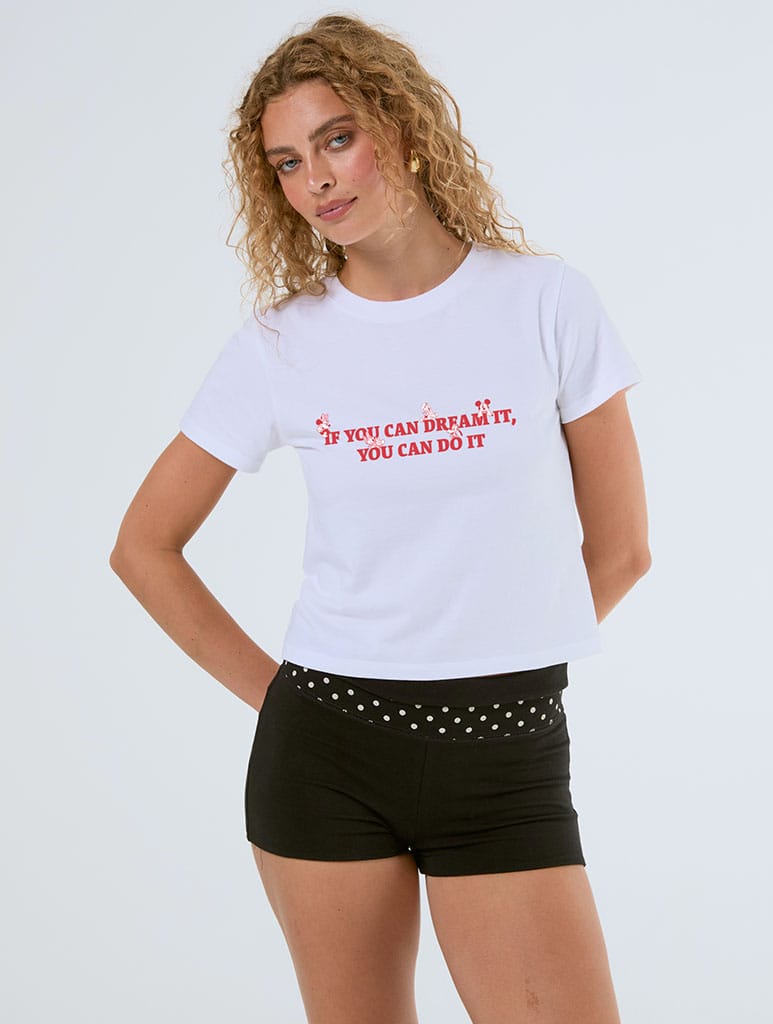 Disney If You Can Dream It Baby T-Shirt In White Tops & T-Shirts Skinnydip London