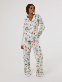 Disney Lady & The Tramp Check Pyjama Set with Scrunchie Lingerie & Nightwear Skinnydip London