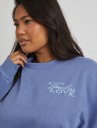 Disney Lady & The Tramp Timeless Love Vintage Sweatshirt in Blue Hoodies & Sweatshirts Skinnydip London