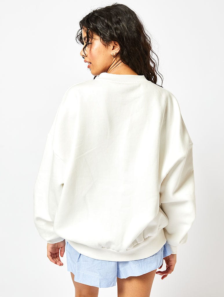 Disney Marie Spoilt Sweatshirt In White Hoodies & Sweatshirts Skinnydip London