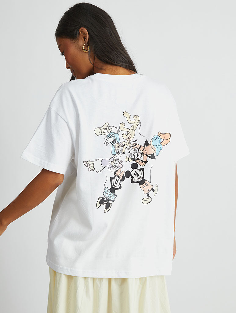 Disney Mickey And Friends T-Shirt In White Tops & T-Shirts Skinnydip London