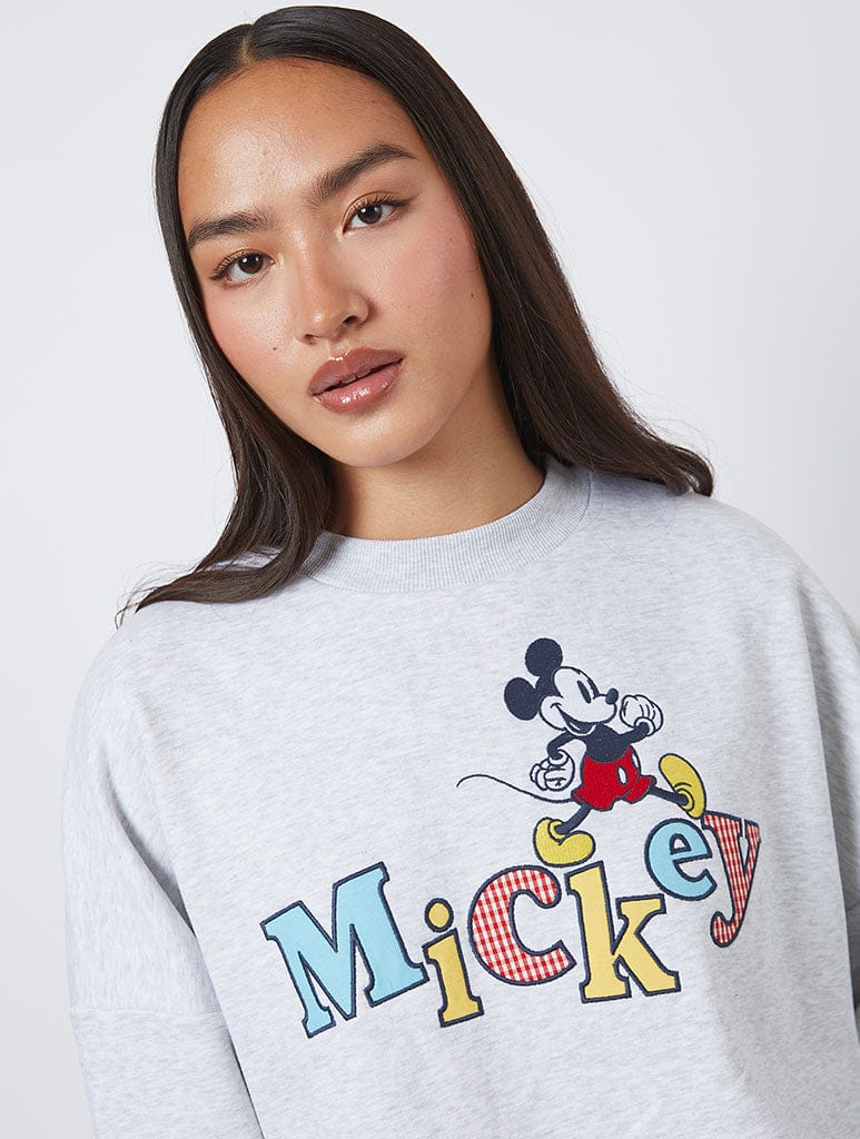 Disney Mickey Gingham Sweatshirt Hoodies & Sweatshirts Skinnydip London
