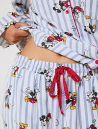 Disney Mickey & Minnie Stripe Pyjama Set with Scrunchie Lingerie & Nightwear Skinnydip London