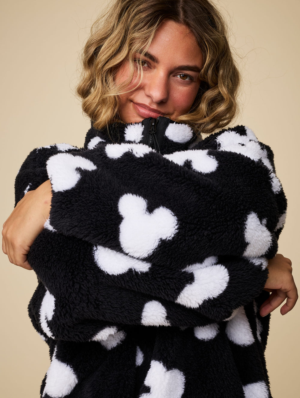 Disney Mickey Mouse Black Fleece Jacket Clothing : Jacket : Outerwear Skinnydip London