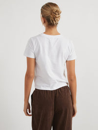 Disney Mickey Mouse Cupid Baby Tee In White Tops & T-Shirts Skinnydip London