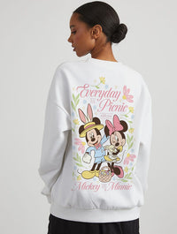 Disney Mickey Mouse Picnic Sweatshirt In Ecru Hoodies & Sweatshirts Skinnydip London