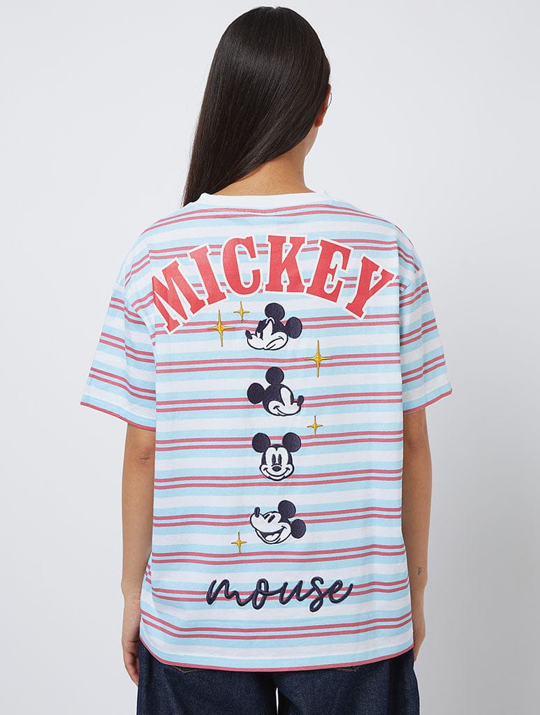 Disney Mickey Striped T-Shirt Tops & T-Shirts Skinnydip London