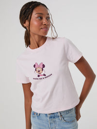 Disney Minnie Mouse Cute As A Mouse Baby T-Shirt In Pink Tops & T-Shirts Skinnydip London