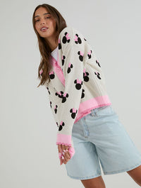 Disney Minnie Mouse Ecru Knitted Cardigan Jumpers & Cardigans Skinnydip London