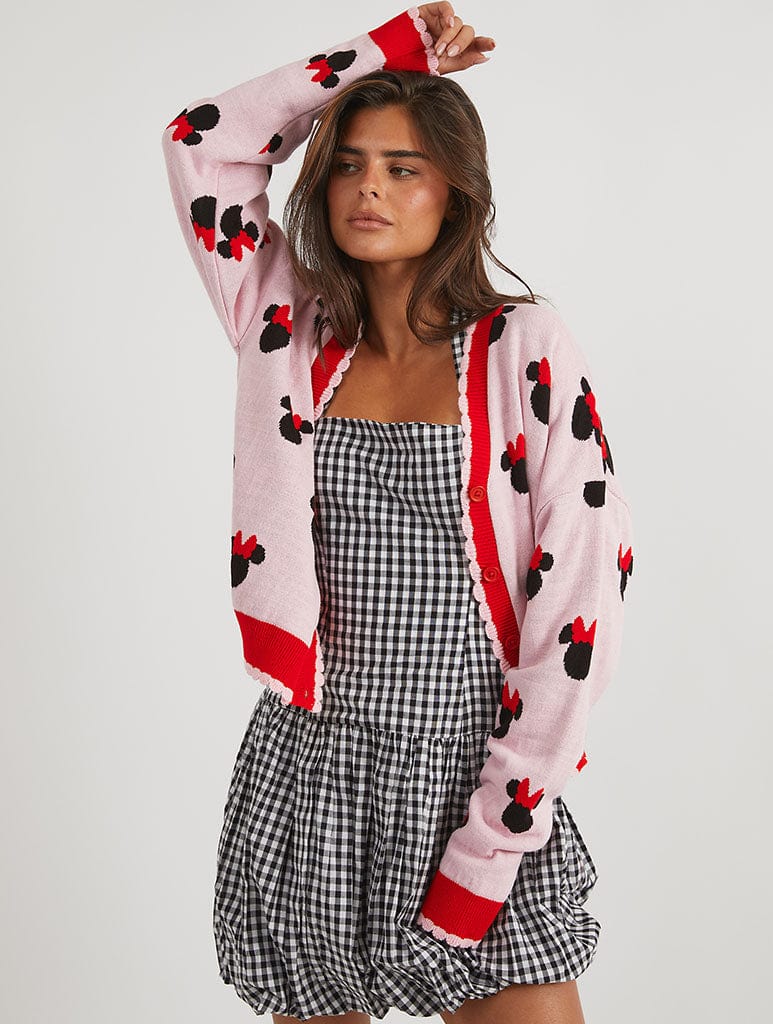 Disney Minnie Mouse Heart Knitted Cardigan Jumpers & Cardigans Skinnydip London