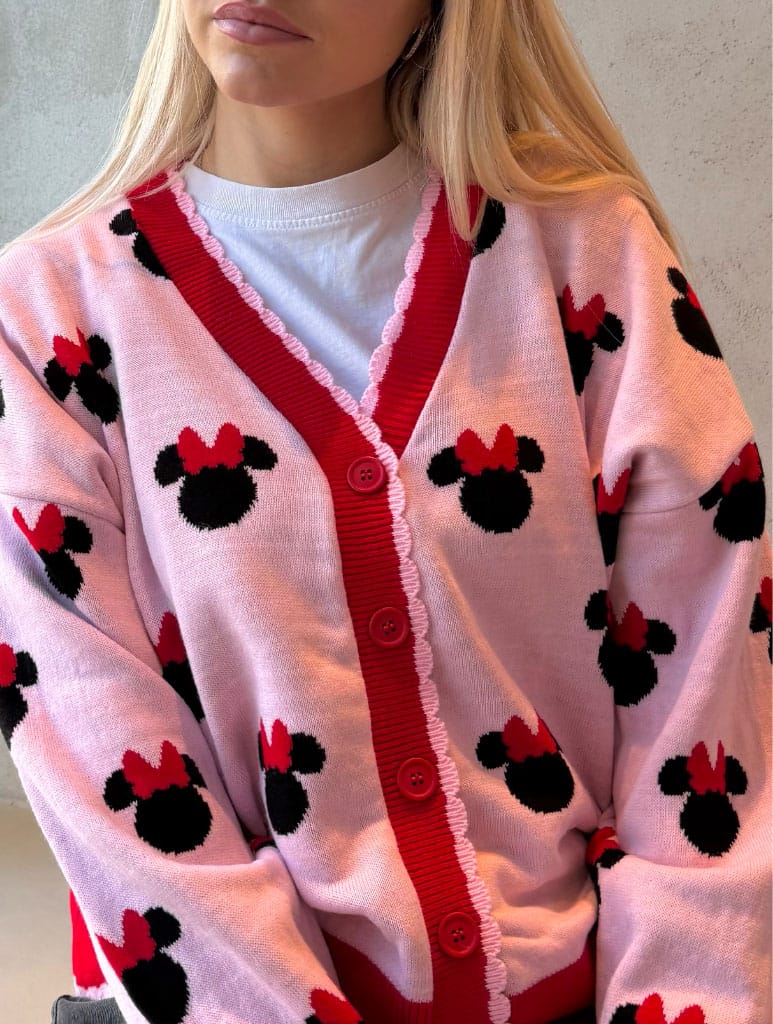 Disney Minnie Mouse Heart Knitted Cardigan Jumpers & Cardigans Skinnydip London