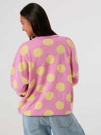Disney Minnie Mouse Pink Polka Dot Knitted Jumper Jumpers & Cardigans Skinnydip London