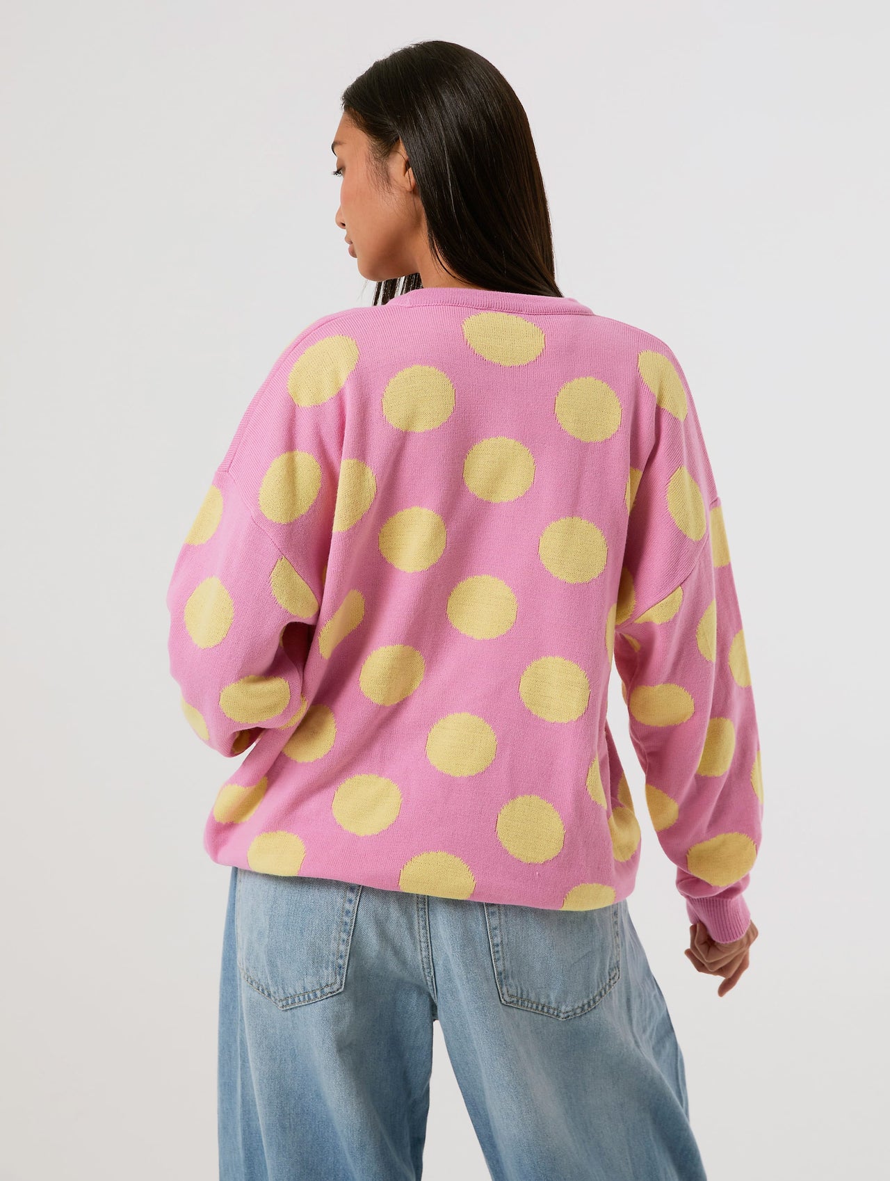 Disney Minnie Mouse Pink Polka Dot Knitted Jumper Jumpers & Cardigans Skinnydip London