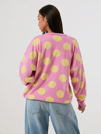 Disney Minnie Mouse Pink Polka Dot Knitted Jumper Jumpers & Cardigans Skinnydip London