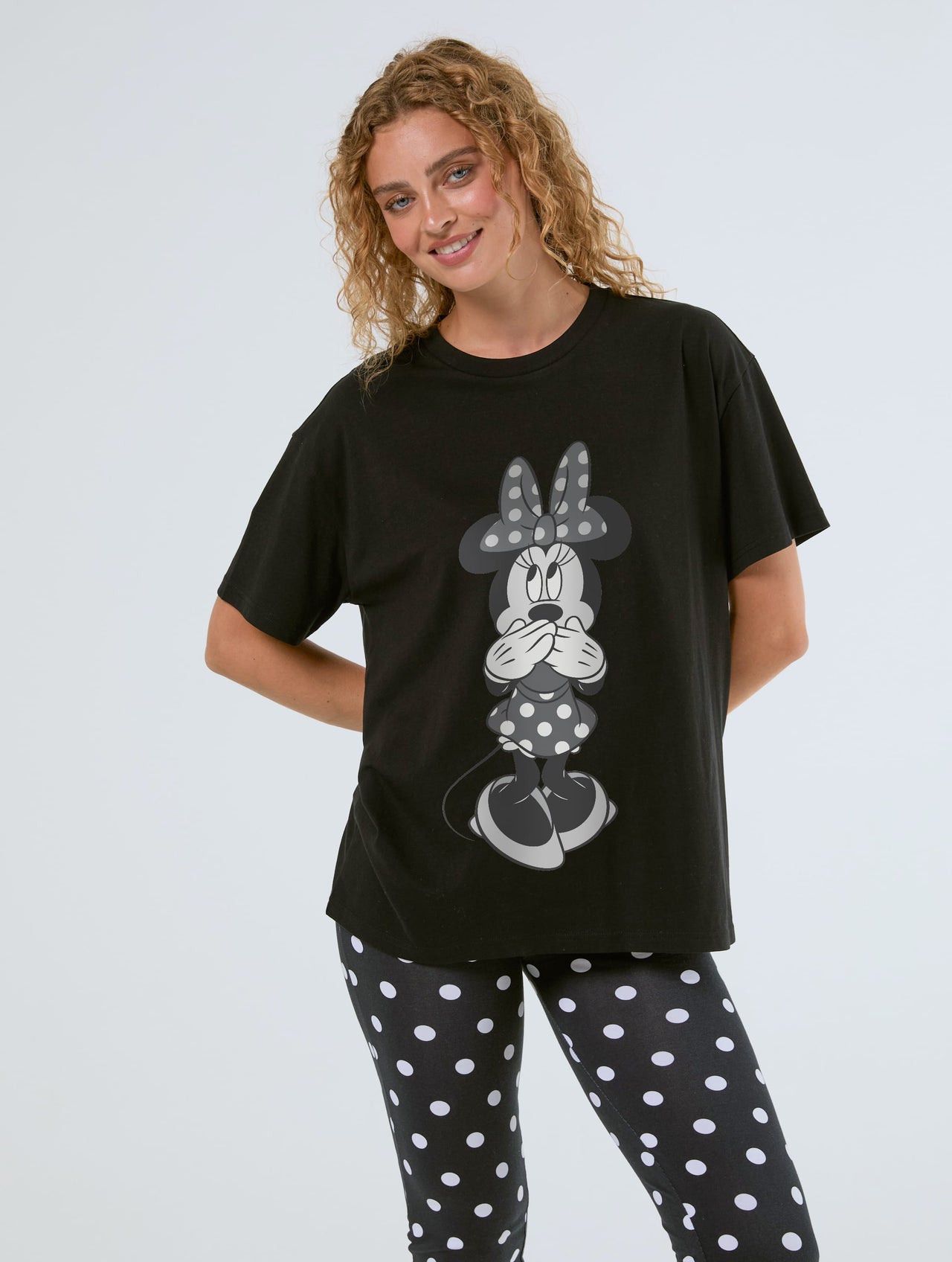 Disney Minnie Mouse Vintage T-Shirt In Black Tops & T-Shirts Skinnydip London