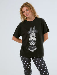Disney Minnie Mouse Vintage T-Shirt In Black Tops & T-Shirts Skinnydip London