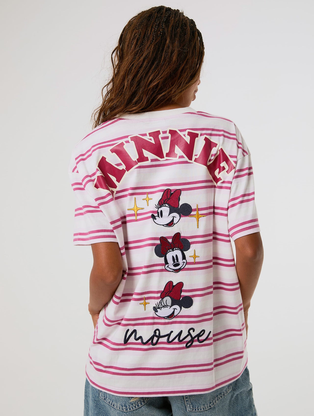 Disney Minnie Pink Stripe T-Shirt Tops & T-Shirts Skinnydip London