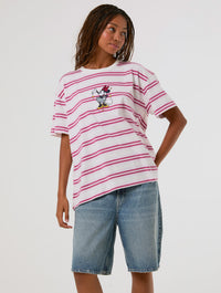 Disney Minnie Pink Stripe T-Shirt Tops & T-Shirts Skinnydip London