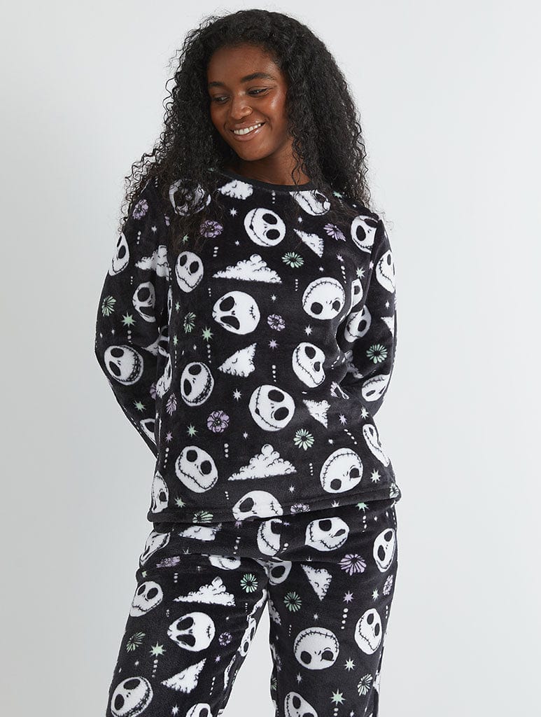 Disney Nightmare Before Christmas Jack Skellington Fleece Pyjama Set Lingerie & Nightwear Skinnydip London