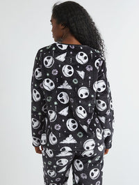 Disney Nightmare Before Christmas Jack Skellington Fleece Pyjama Set Lingerie & Nightwear Skinnydip London