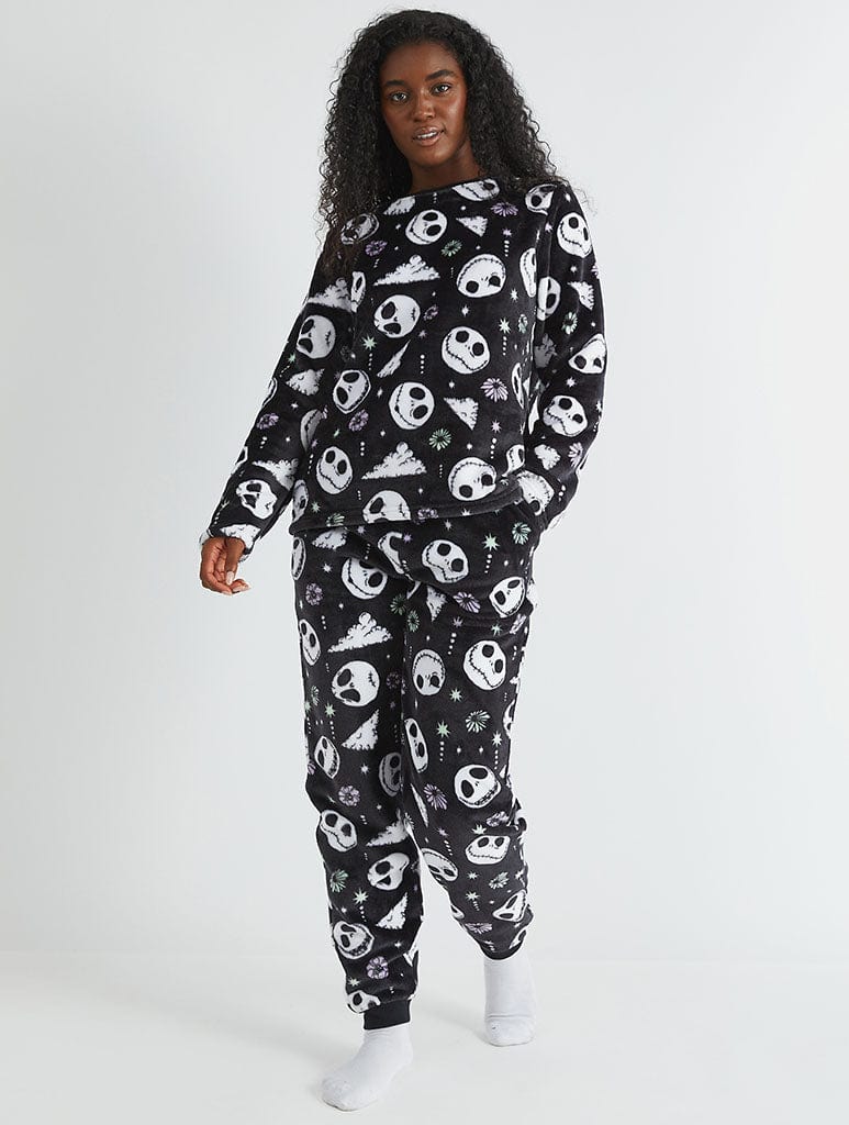 Disney Nightmare Before Christmas Jack Skellington Fleece Pyjama Set Lingerie & Nightwear Skinnydip London