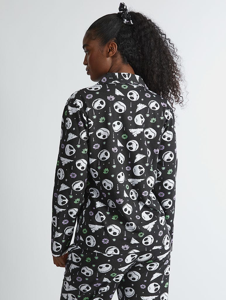 Disney Nightmare Before Christmas Jack Skellington Pyjama Set in Black Lingerie & Nightwear Skinnydip London