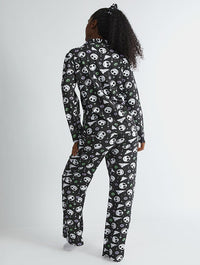 Disney Nightmare Before Christmas Jack Skellington Pyjama Set in Black Lingerie & Nightwear Skinnydip London