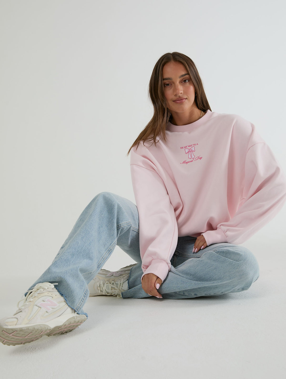 Disney On My Way To A Magical Day in Pink Sweatshirt Hoodies & Sweatshirts Skinnydip London