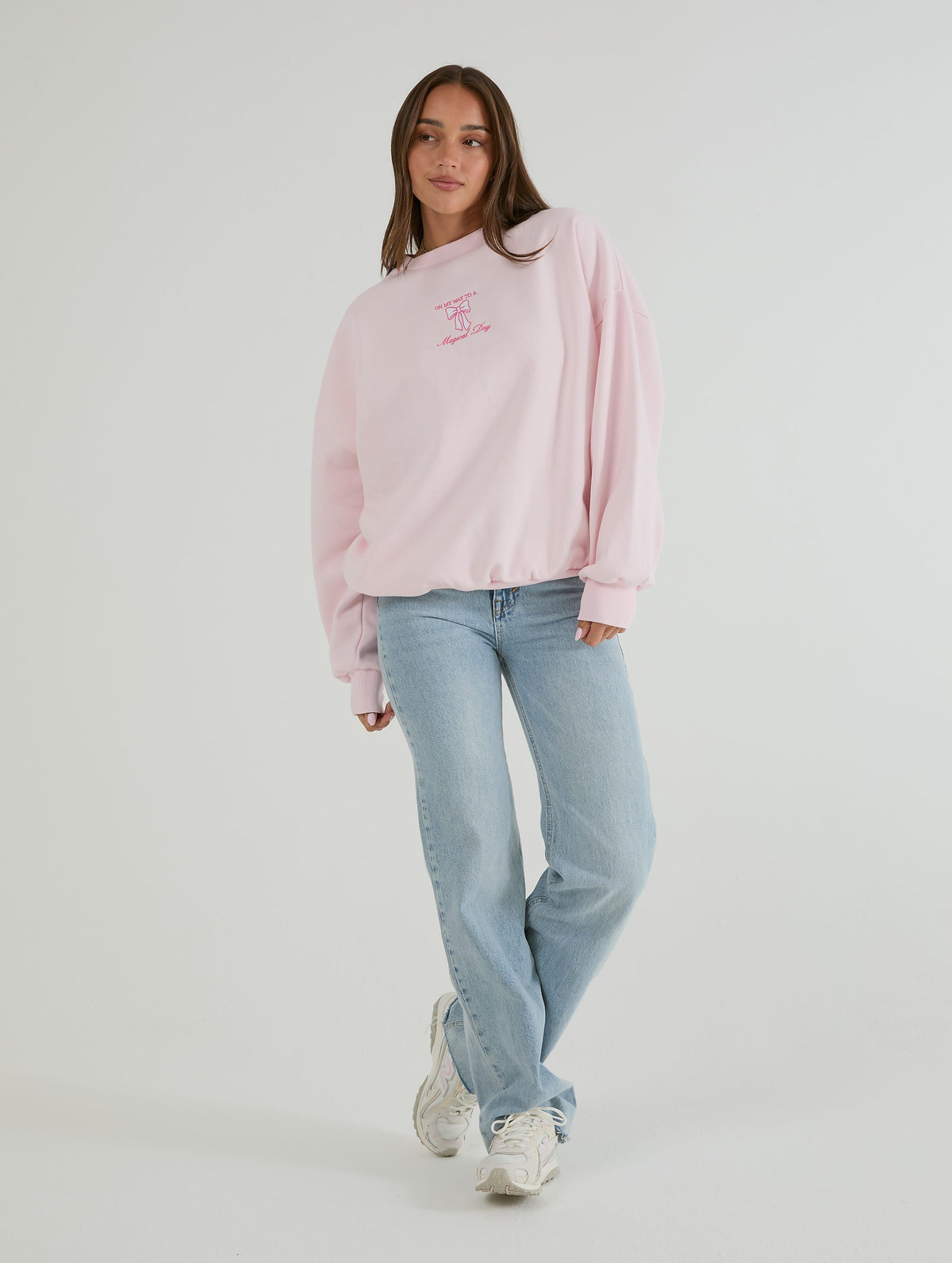 Disney On My Way To A Magical Day in Pink Sweatshirt Hoodies & Sweatshirts Skinnydip London