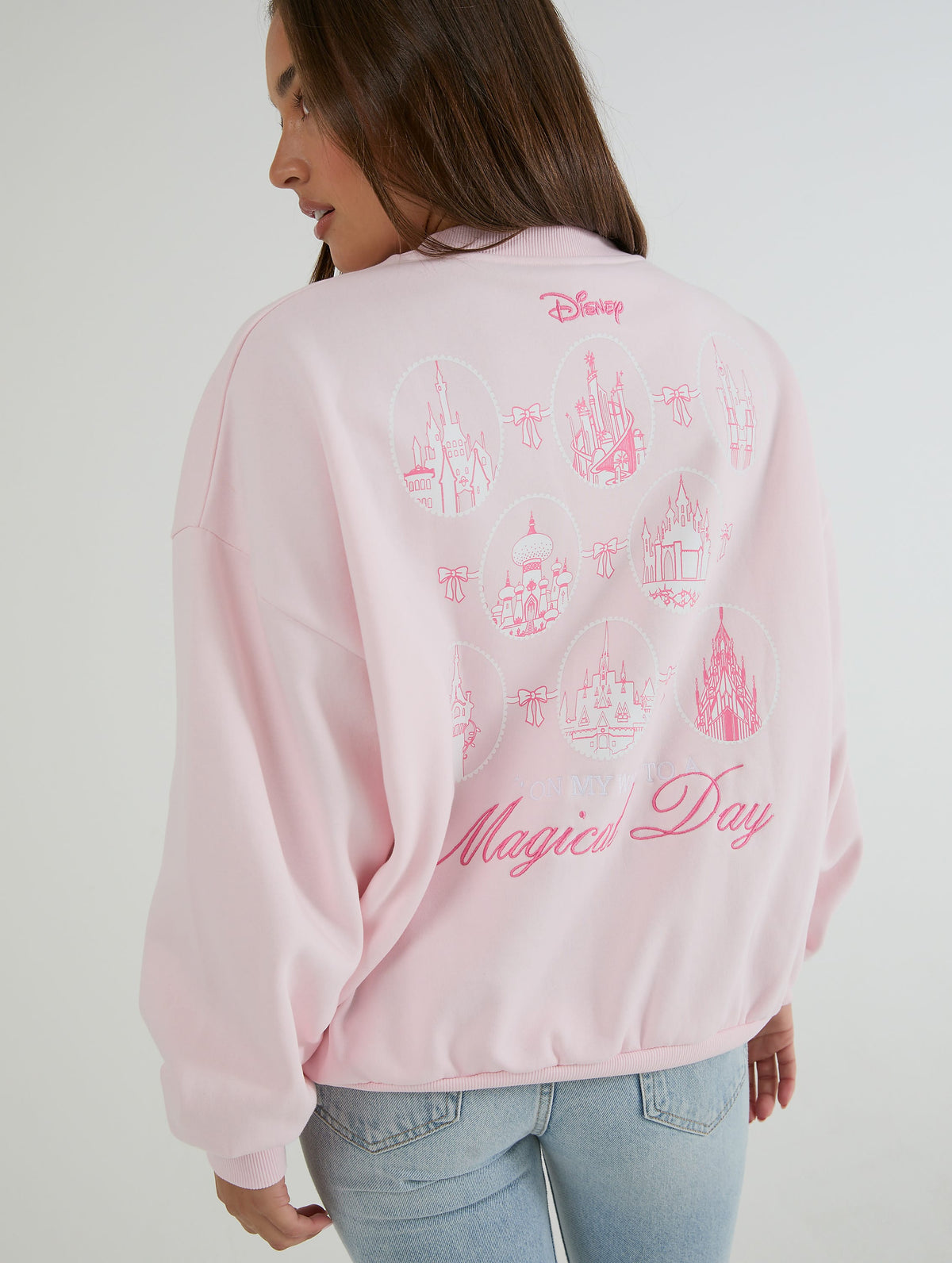 Disney On My Way To A Magical Day in Pink Sweatshirt Hoodies & Sweatshirts Skinnydip London