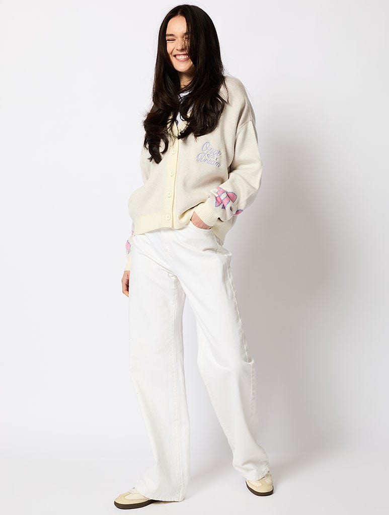 Disney Once Upon A Time Knitted Cardigan in Pink Jumpers & Cardigans Skinnydip London