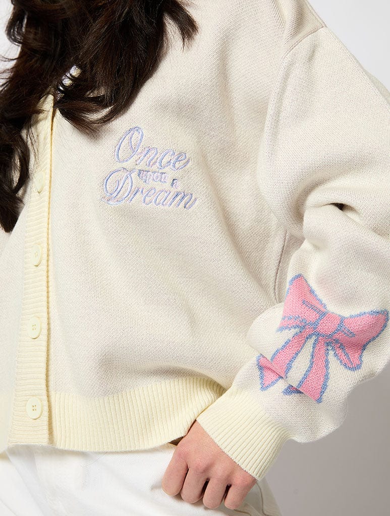 Disney Once Upon A Time Knitted Cardigan in Pink Jumpers & Cardigans Skinnydip London