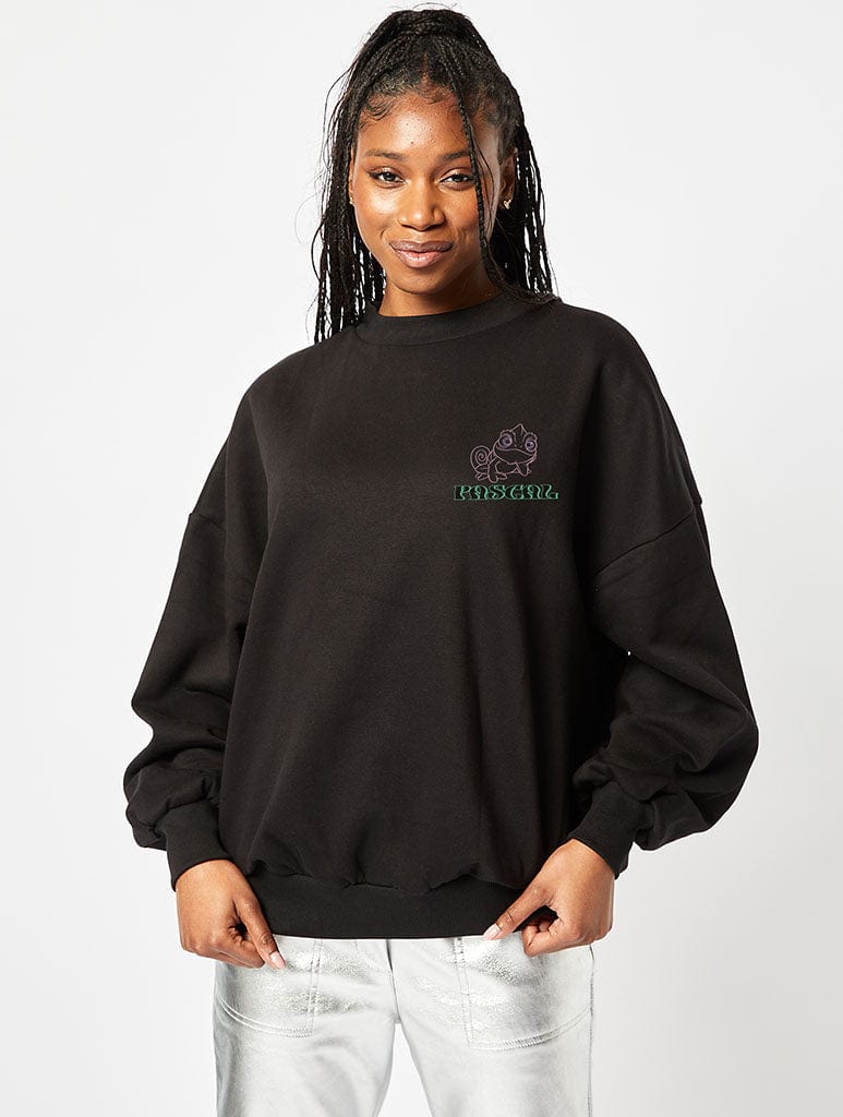 Disney Pascal Sweatshirt in Black Hoodies & Sweatshirts Skinnydip London