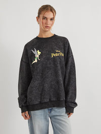 Disney Peter Pan Classic Poster Sweatshirt In Acid Wash Hoodies & Sweatshirts Skinnydip London