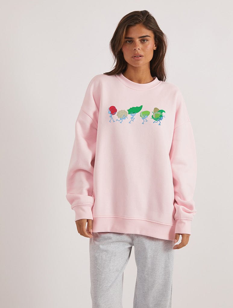 Disney Pixar A Bug's Life Ants Sweatshirt In Pink Hoodies & Sweatshirts Skinnydip London