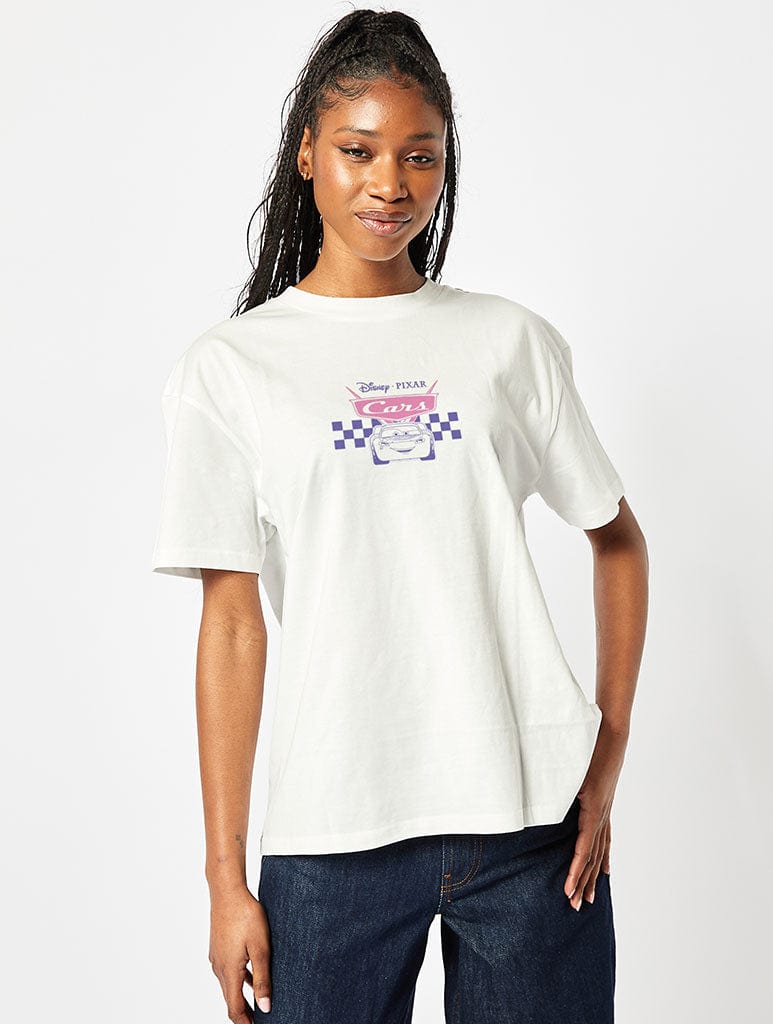 Disney Pixar Cars T-Shirt In White Tops & T-Shirts Skinnydip London