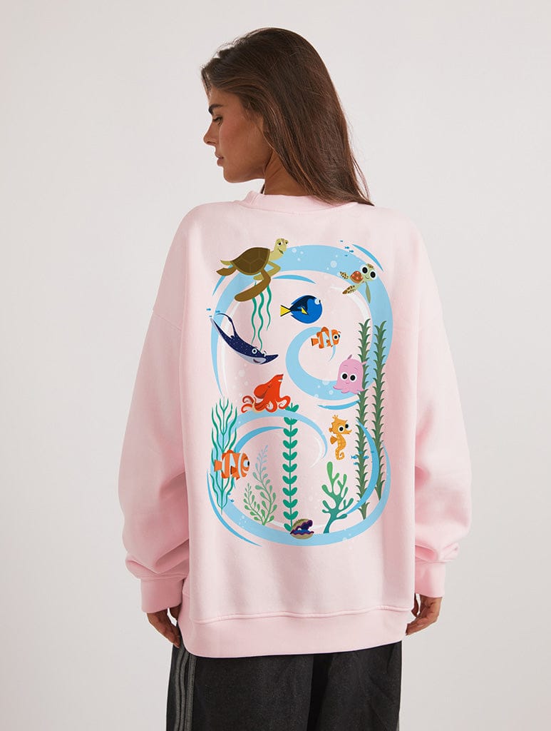 Disney Pixar Finding Nemo Underwater Sweatshirt In Pink Hoodies & Sweatshirts Skinnydip London