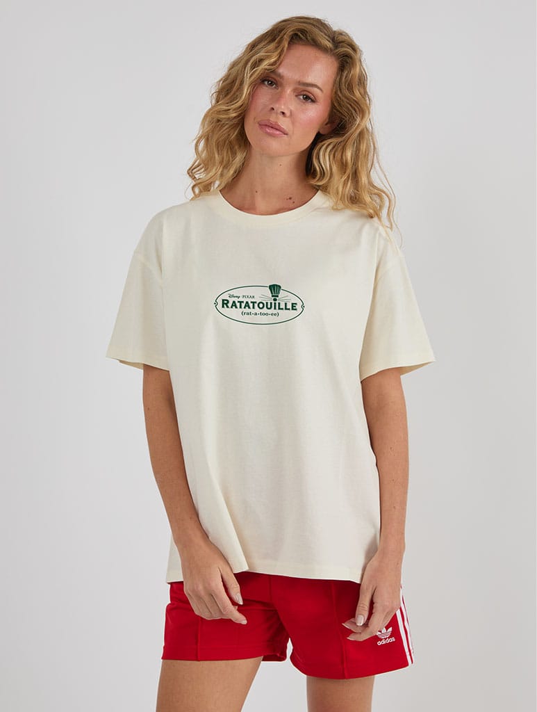 Disney Pixar Ratatouille Le Petit Restaurant Parisien T-Shirt In White Tops & T-Shirts Skinnydip London