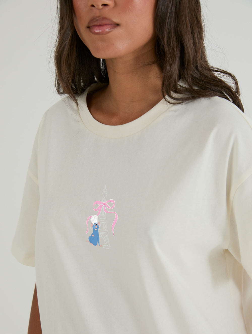 Disney Pixar Ratatouille Ooh La La Eiffel Tower T-Shirt In White Tops & T-Shirts Skinnydip London