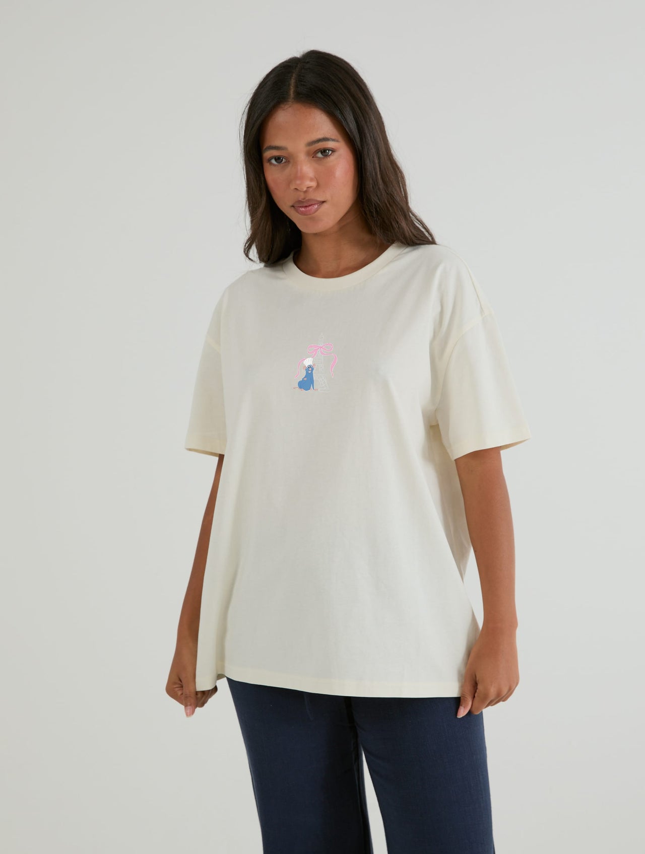 Disney Pixar Ratatouille Ooh La La Eiffel Tower T-Shirt In White Tops & T-Shirts Skinnydip London