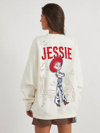Disney Pixar Toy Story 5 Jessie Rodeo Sweetheart Sweatshirt In White Hoodies & Sweatshirts Skinnydip London