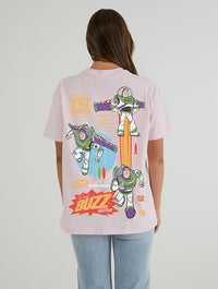 Disney Pixar Toy Story Buzz Lightyear Poster T-Shirt In Pink Tops & T-Shirts Skinnydip London