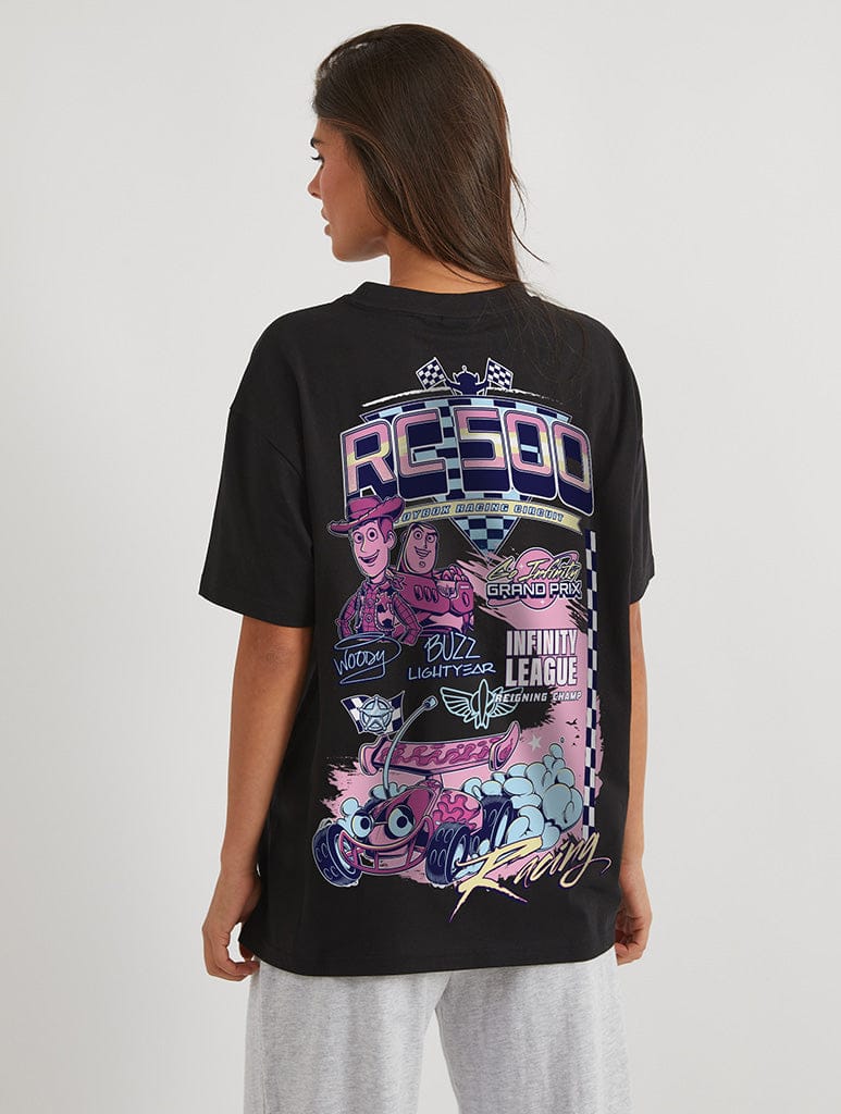 Disney Pixar Toy Story Infinity League Poster T-Shirt In Black Tops & T-Shirts Skinnydip London