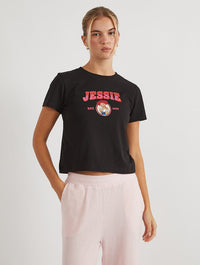Disney Pixar Toy Story Jessie Baby T-Shirt In Black Tops & T-Shirts Skinnydip London