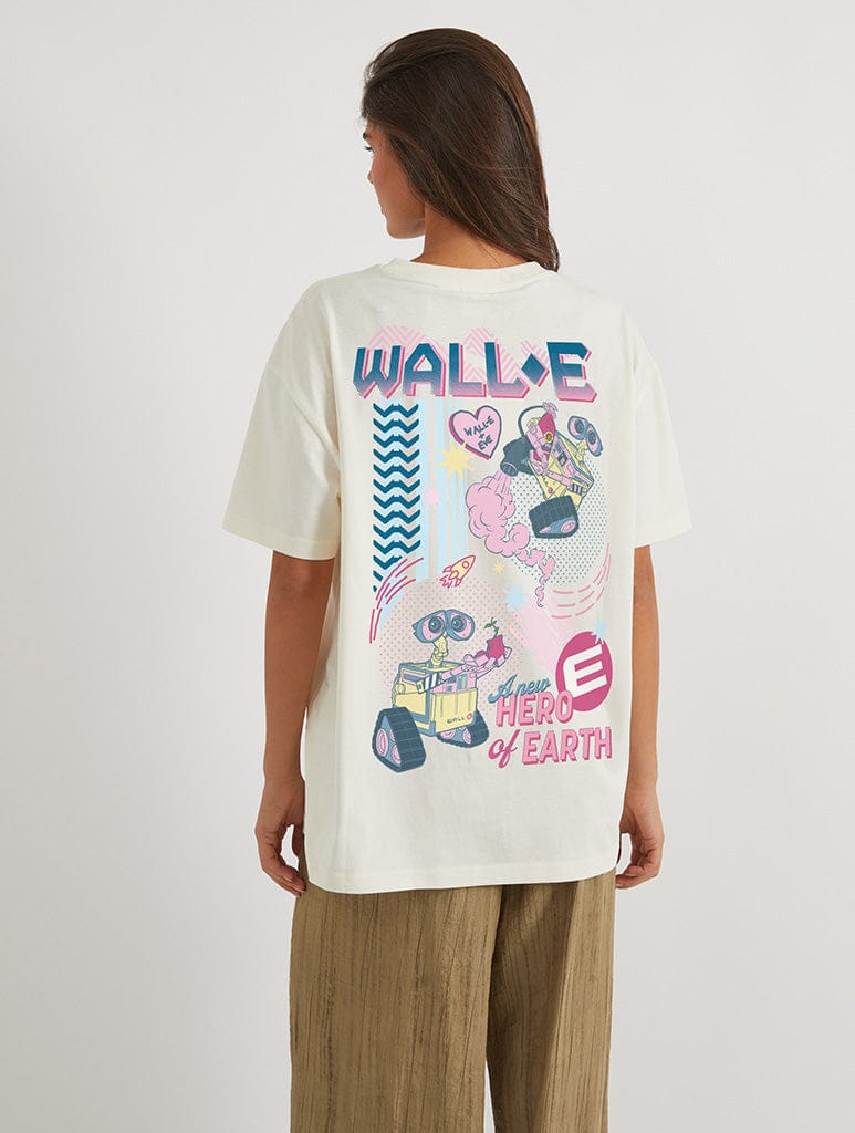Disney Pixar Wall-E Hero Of Earth T-Shirt In White Tops & T-Shirts Skinnydip London