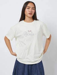 Disney Princess All Year T-Shirt In White Tops & T-Shirts Skinnydip London