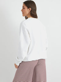 Disney Princess Castle Belle Sweatshirt in White Hoodies & Sweatshirts Skinnydip London