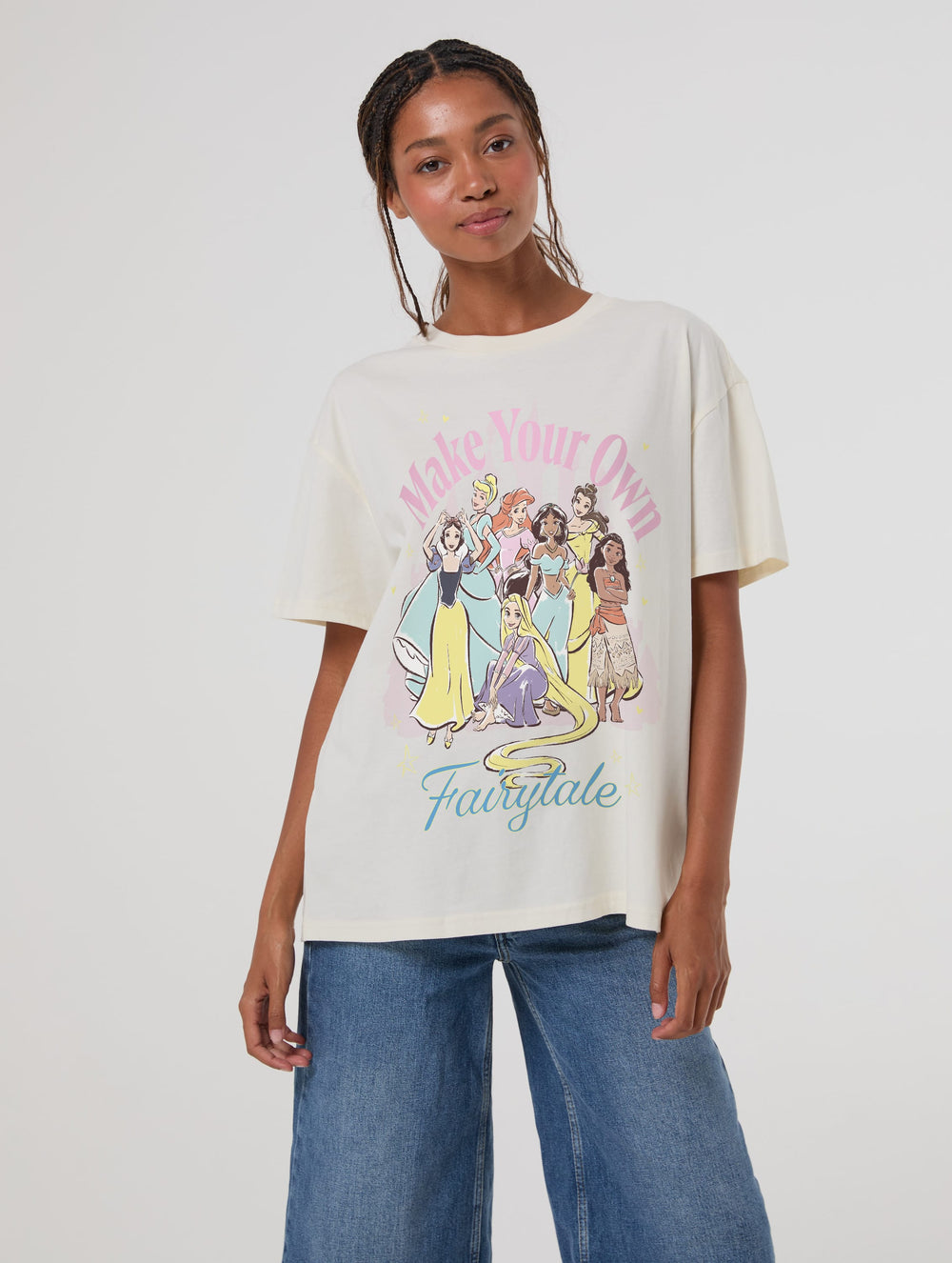 Disney Princess Make Your Own Fairytale T-Shirt In White Tops & T-Shirts Skinnydip London